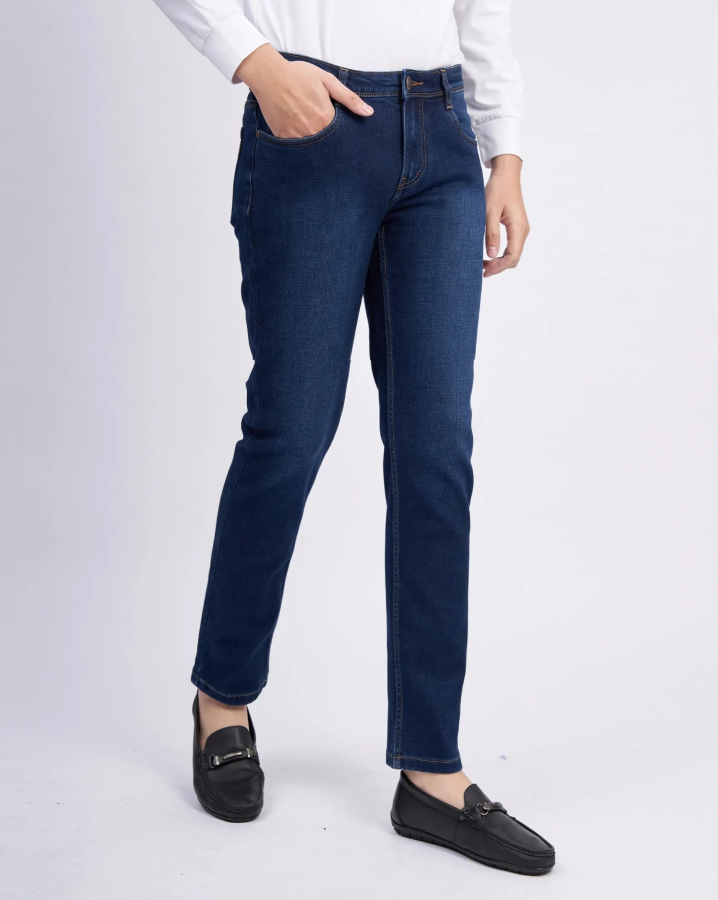 Quần Jeans Nam Dáng Suông 2008C Xanh Tím Than 2