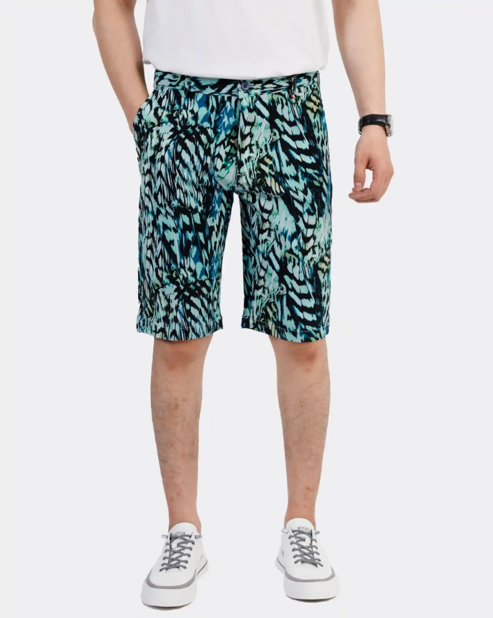 Quần Short Nam Họa Tiết Thời Trang 3005E Xanh Nhạt