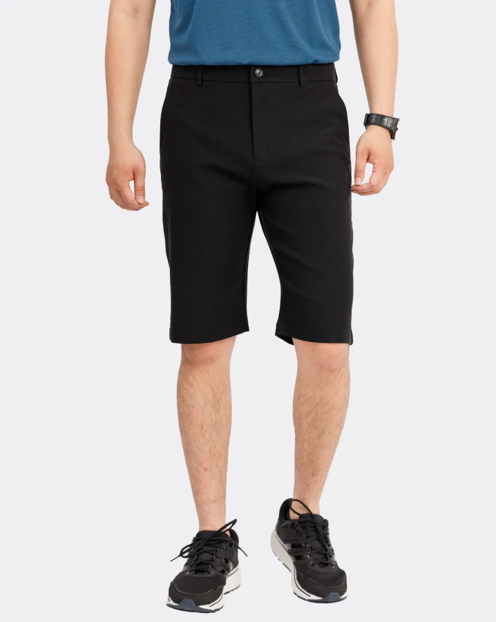 Quần Short Nam Trơn Co Giãn 3003B Đen