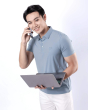 Áo Polo Nam Thể Thao Seamless 5004C Xanh Nhạt