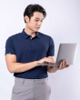Áo Polo Thể Thao Nam Co Giãn 5006D Xanh Tím Than