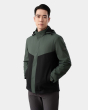 Áo Khoác Thể Thao Nam Có Mũ Chống Nước 4002 Xanh Rêu