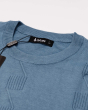 Áo Len Nam Cotton Họa Tiết 2004 Xanh Da Trời