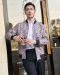 Áo Mono Jacket Bomber Nam Họa Tiết Màu Ghi 4003A