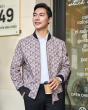 Áo Mono Jacket Bomber Nam Họa Tiết Màu Ghi 4003A