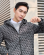 Áo Mono Jacket Nam Có Mũ Họa Tiết Thời Trang 4006A Chì