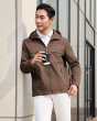 Áo Mono Jacket Nam Có Mũ Họa Tiết Thời Trang 4006A Nâu