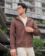 Áo Mono Jacket Nam Có Mũ Họa Tiết Thời Trang 4006A Nâu