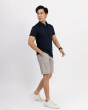 Áo Polo Nam Cotton Trơn 3002 Xanh Tím Than