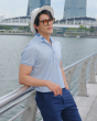 Áo Polo Nam Cotton Trơn 3003 Xanh Da Trời