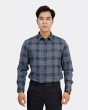 Áo Sơ Mi Dài Tay Nam Họa Tiết 2064 Xanh Đậm