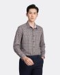 Áo Sơ Mi Dài Tay Nam Họa Tiết 3015 Xám Đậm