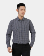 Áo Sơ Mi Dài Tay Nam Kẻ 3045 Đen