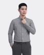 Áo Sơ Mi Dài Tay Nam Kẻ 3059 Xám