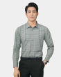 Áo Sơ Mi Dài Tay Nam Kẻ 4047 Xám