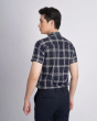Áo Sơ Mi Ngắn Tay Nam Họa Tiết Kẻ Ô 3015 Xanh Tím Than