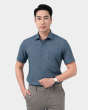 Áo Sơ Mi Ngắn Tay Nam Kẻ Ô Nhỏ 4026A Xanh Đậm
