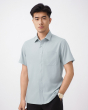 Áo Sơ Mi Ngắn Tay Nam Trơn 4046A Xanh Nhạt