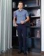 Quần Âu Nam Cạp Chun 4001 Xanh Tím Than