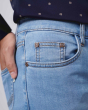 Quần Jeans Nam Basic Dáng Slim Màu Xanh Đậm 4011A Xanh Da Trời