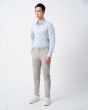 Quần Kaki Nam Dáng Carrot Trơn 4002 Xám