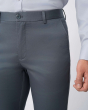 Quần Kaki Nam Dáng Slim Vân Vải Gai 4001 Xám Đậm