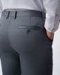 Quần Kaki Nam Dáng Slim Vân Vải Gai 4001 Xám Đậm