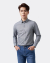 Áo Sơ Mi Dài Tay Nam Kẻ 3059E Xám