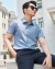 Áo Sơ Mi Ngắn Tay Nam Họa Tiết Chữ 2029 Xanh Nhạt