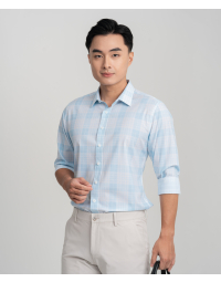 Áo Sơ Mi Dài Tay Nam Kẻ Ô AS/BA/25/B14