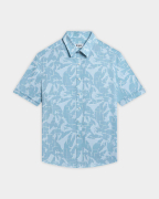 Áo Sơ Mi Ngắn Tay Nam Hoạ Tiết 5034 - Xanh Da Trời