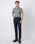 Áo Sơ Mi Ngắn Tay Hoạ Tiết 5036 - Ghi
