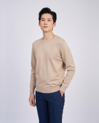 Áo Len Nam Cotton Họa Tiết 2001 - Vàng