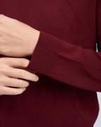 Áo Len Nam Cotton Họa Tiết 2001 - Đỏ Đô