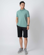 Áo Polo Nam Cotton Trơn 5005 - Xanh Nhạt 2