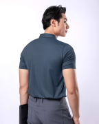 Áo Polo Nam Thể Thao Seamless Co Giãn 5003 - Xanh Đậm