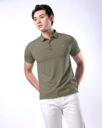 Áo Polo Nam Thể Thao Seamless Co Giãn 5003 - Xanh Rêu