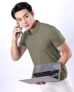 Áo Polo Nam Thể Thao Seamless Co Giãn 5003 - Xanh Rêu