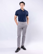 Áo Polo Thể Thao Nam Co Giãn 5006 - Xanh Tím Than