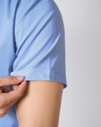 Áo Sơ Mi Ngắn Tay Nam Trơn 5019 Xanh Da Trời - Xanh Nhạt