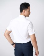 Áo Sơ Mi Ngắn Tay Nam Màu Đen 5028B - Trắng
