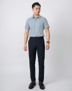 Áo Sơ Mi Ngắn Tay Nam Dệt Họa Tiết 5027 - Xanh Da Trời