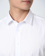 Áo Sơ Mi Ngắn Tay Nam Dệt Họa Tiết 5027 - Trắng