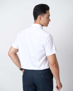 Áo Sơ Mi Ngắn Tay Nam Dệt Họa Tiết 5027 - Trắng