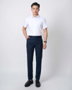 Áo Sơ Mi Ngắn Tay Nam Dệt Họa Tiết 5027 - Trắng