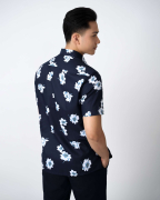 Áo Sơ Mi Ngắn Tay Nam Hawaii 5037 - Xanh Đậm