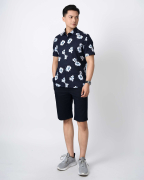 Áo Sơ Mi Ngắn Tay Nam Hawaii 5037 - Xanh Đậm