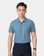Áo Sơ Mi Ngắn Tay Nam Kẻ Ô 5018A
