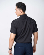 Áo Sơ Mi Ngắn Tay Nam Màu Đen 5028B - Đen