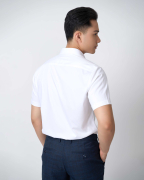 Áo Sơ Mi Ngắn Tay Nam Màu Trắng Họa Tiết Chìm 5032W
